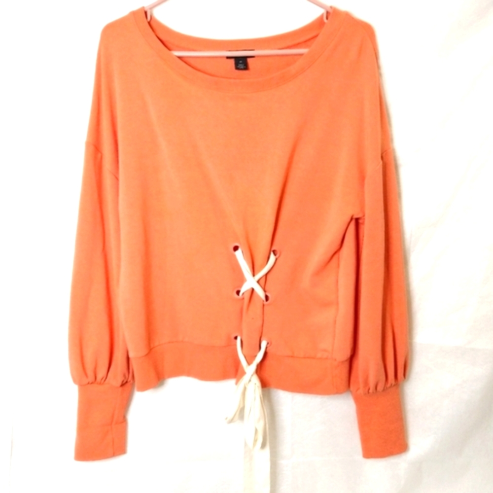 Halogen Lace Up Sweatshirt